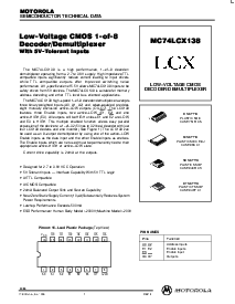 浏览型号MC74LCX138DT的Datasheet PDF文件第1页