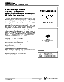 浏览型号MC74LCX16245DT的Datasheet PDF文件第1页