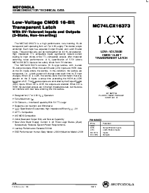 浏览型号MC74LCX16373DT的Datasheet PDF文件第1页