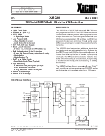 浏览型号X25020P的Datasheet PDF文件第1页