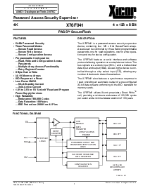 浏览型号X76F041的Datasheet PDF文件第1页