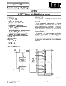 浏览型号X9313ZP的Datasheet PDF文件第1页