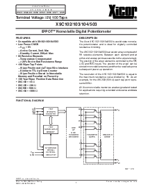 浏览型号X9C503SI的Datasheet PDF文件第1页