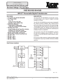 浏览型号X9C503PI的Datasheet PDF文件第1页