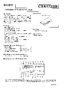 浏览型号CXA1733M的Datasheet PDF文件第1页