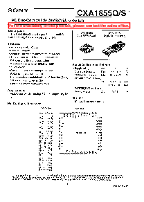 浏览型号CXA1855Q的Datasheet PDF文件第1页