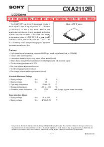 浏览型号CXA2112R的Datasheet PDF文件第1页