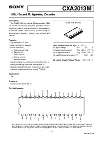 浏览型号CXA2013M的Datasheet PDF文件第1页