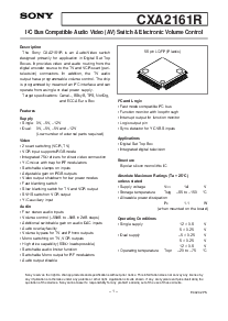 浏览型号CXA2161R的Datasheet PDF文件第1页