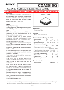 浏览型号CXA3010的Datasheet PDF文件第1页