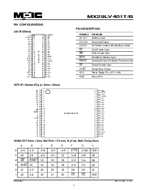 浏览型号MX29LV401TXBC-90的Datasheet PDF文件第2页