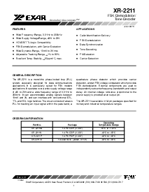 浏览型号XR2211的Datasheet PDF文件第1页