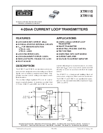 浏览型号XTR115的Datasheet PDF文件第1页