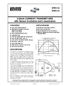 浏览型号XTR114U的Datasheet PDF文件第1页