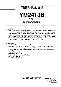 浏览型号YM2413B的Datasheet PDF文件第1页