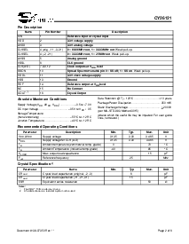 浏览型号CY26121ZI-31T的Datasheet PDF文件第2页