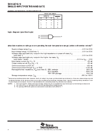 浏览型号SN74LVC1G10YZPR的Datasheet PDF文件第2页