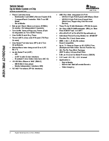 浏览型号TMX320DM6443ZWT的Datasheet PDF文件第2页