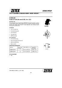 浏览型号ZXM61P03F的Datasheet PDF文件第1页