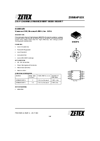 浏览型号ZXM64P02XTA的Datasheet PDF文件第1页