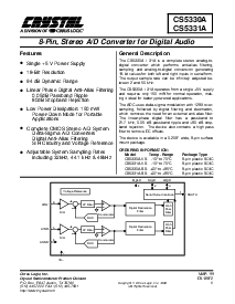 浏览型号CS5331A的Datasheet PDF文件第1页