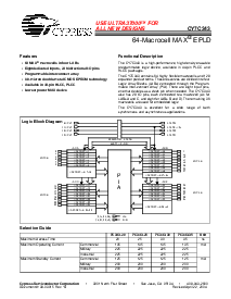 浏览型号CY7C343-25JC/JI的Datasheet PDF文件第1页