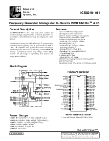 浏览型号ICS9248-101的Datasheet PDF文件第1页