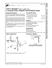 浏览型号LM4871MX的Datasheet PDF文件第1页