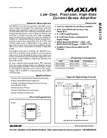 浏览型号MAX4172EUA的Datasheet PDF文件第1页