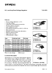 浏览型号TLE4270S的Datasheet PDF文件第1页