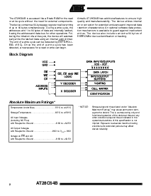 浏览型号AT28C64-20PI的Datasheet PDF文件第2页