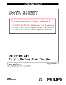 浏览型号74HC241N的Datasheet PDF文件第1页