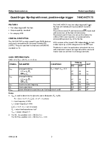 浏览型号74HC175D的Datasheet PDF文件第2页