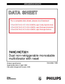 浏览型号74HC221N的Datasheet PDF文件第1页