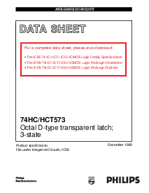 浏览型号74HC573PW的Datasheet PDF文件第1页