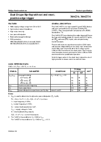 浏览型号74HCT74PW的Datasheet PDF文件第2页
