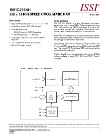 浏览型号IS61C256AH-12N的Datasheet PDF文件第1页