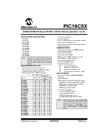 浏览型号PIC16C54C的Datasheet PDF文件第1页