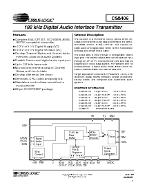 浏览型号CS8406-DS的Datasheet PDF文件第1页