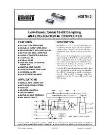 浏览型号ADS7813UB的Datasheet PDF文件第1页