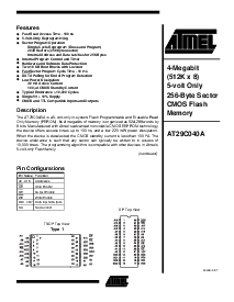 浏览型号AT29C040A-15PC的Datasheet PDF文件第1页