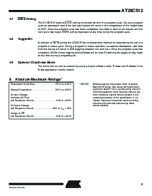 浏览型号AT29C512-15PC的Datasheet PDF文件第5页