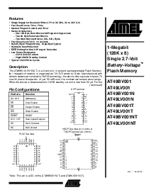 浏览型号AT49LV001-90JC的Datasheet PDF文件第1页