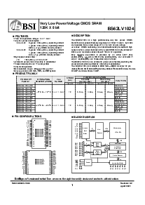 浏览型号BS62LV1024SI的Datasheet PDF文件第1页