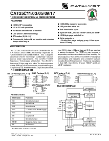 浏览型号CAT25C03L-1.8TE13的Datasheet PDF文件第1页