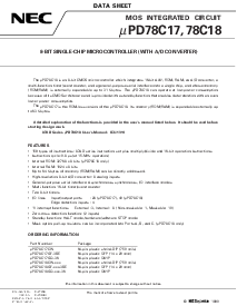 浏览型号UPD78C17CW的Datasheet PDF文件第1页