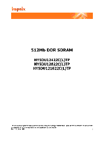 浏览型号HY5DU12822CTP-X的Datasheet PDF文件第1页