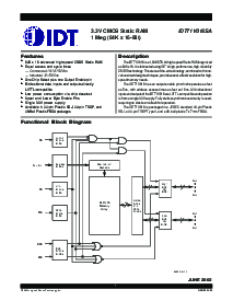 浏览型号IDT71V016SA15BF8的Datasheet PDF文件第1页