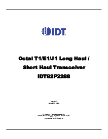 浏览型号IDT82P2288BB的Datasheet PDF文件第1页