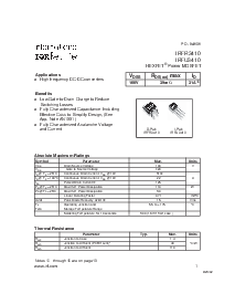 浏览型号IRFR3410的Datasheet PDF文件第1页